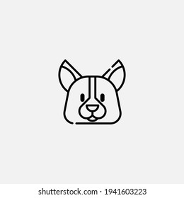 Corgi icon sign vector,Symbol, logo illustration for web and mobile
