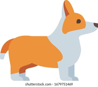 Vektorillustration für Korgi-Illustrationen - flaches Design