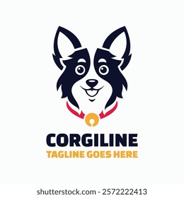 Corgi Line Art Logo Template