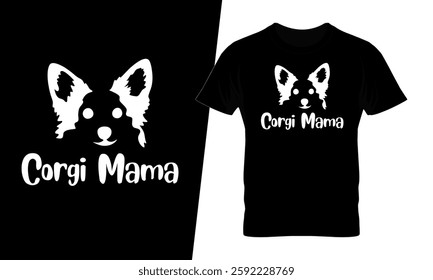 Corgi Mama vector illustration t-shirt design