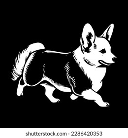 Corgi | Minimalist and Simple Silhouette - Vector illustration