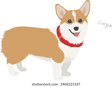 Ilustración vectorial de color rojo y blanco