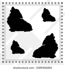 Corgi Silhouette, Corgi illustration, Corgi icon Silhouette, Corgi Silhouette illustration