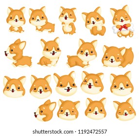 a corgi vector set a corgi vector set