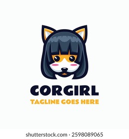 Corgil Simple Mascot Logo Template