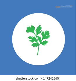 coriander or cilantro icon on white background. vector illustration.