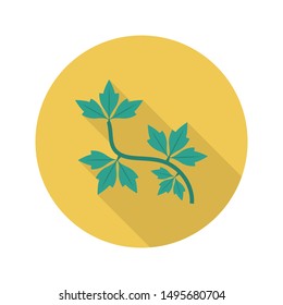 coriander glyph flat vector icon