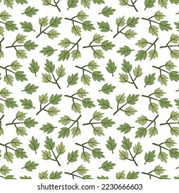 Coriander pattern wallpaper. coriander doodle symbol.