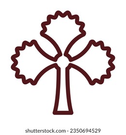 Coriander Thick Line Two Color Icons For Personal And Commercial Use.
