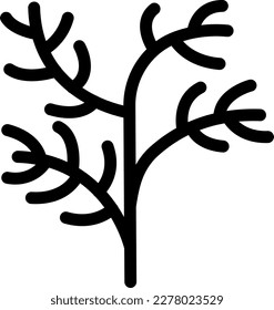 coriander Vector illustration on a transparent background. Premium quality symmbols. Thin line vector icons for concept and graphic design.