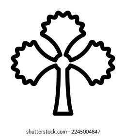 Diseño de iconos de la línea del vector Coriander