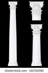 corinthian column set ,vector drawing