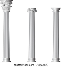 Corinthian Ionic Doric columns