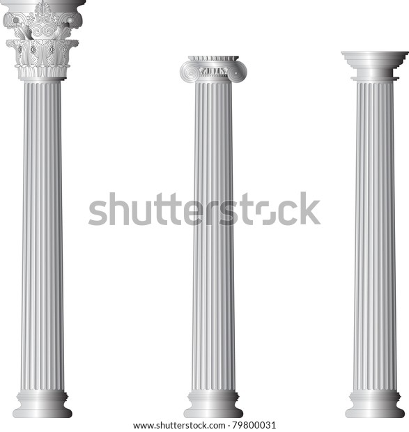 Corinthian Ionic Doric Columns Stock Vector (royalty Free) 79800031