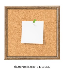 Placa De Cortiça Com Papel De Nota Em Branco Com Malha De Gradiente, Ilustração De Vetor