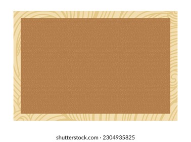 Cork board - hand drawn vector illustration isolated in white. Flat color design.