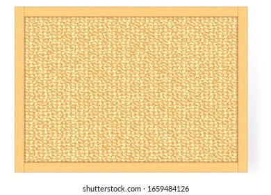Patrón de fondo de ilustración vectorial aislada de la placa de corcho