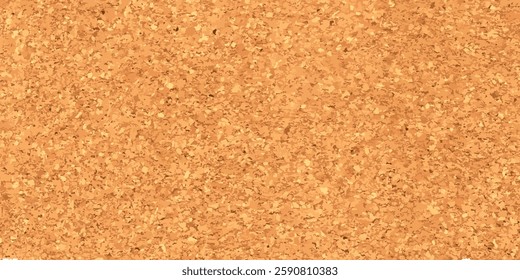 Cork board pin texture wood background vector illustration. Notice or bulletin board pattern with natural cork wood grainy material blank clipboard surface.