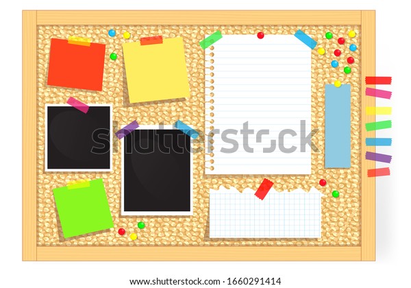 Suchen Sie Nach Korkbrett Mit Klebrigen Noten Papierbogen Pins Stockbildern In Hd Und Millionen Weiteren Lizenzfreien Stockfotos Illustrationen Und Vektorgrafiken In Der Shutterstock Kollektion Jeden Tag Werden Tausende Neue Hochwertige Bilder