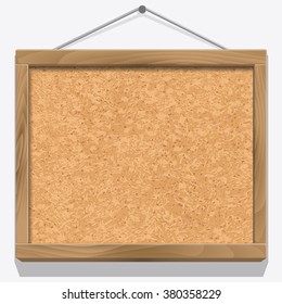 Cork board with wooden frame isolated on white - Shutterstock ID 380358229