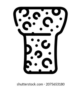 Cork For Bottle Line Icon Vector. Cork For Bottle Sign. Isolated Contour Symbol Black Illustration