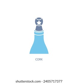 cork concept line icon. Simple element illustration. cork concept outline symbol design.
