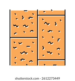 cork floor color icon vector. cork floor sign. isolated symbol illustration