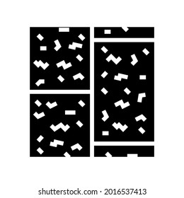 cork floor glyph icon vector. cork floor sign. isolated contour symbol black illustration