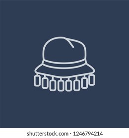 Cork hat icon. Cork hat linear design concept from Australia collection. Simple element vector illustration on dark blue background.