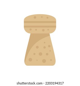Cork icon. Flat illustration of cork vector icon isolated on white background
