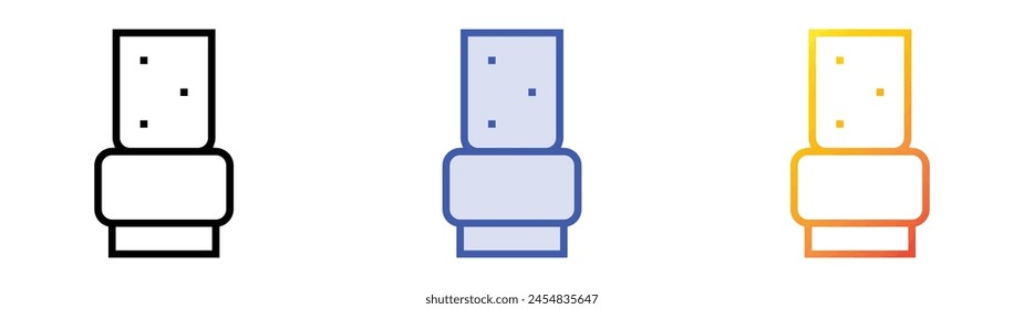 Cork icon. Linear, Blue Fill and Gradient Style Design Isolated On White Background