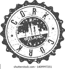 Cork Ireland. City Skyline. Silhouette City. Design Vector. Famous Monuments.