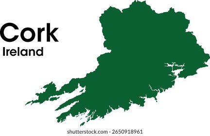 cork ireland map in vectors
