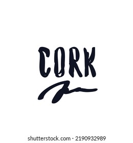 Cork Logo Icon Sign Lettering City Stock Vector (Royalty Free ...