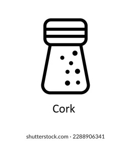 Cork  Vector   outline Icons. Simple stock illustration stock