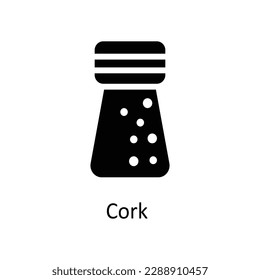 Cork  Vector   solid Icons. Simple stock illustration stock