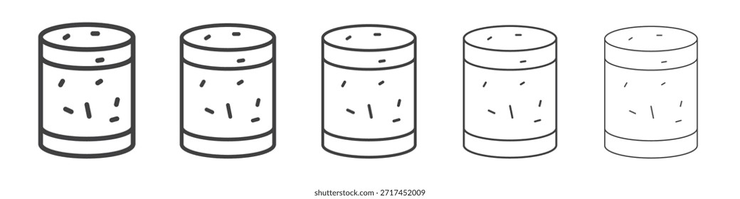 Icono de vino de corcho en concepto de trazos lineales