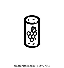 Cork Wine Icon - Vector Illustration.