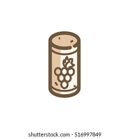 Cork Wine Icon - Vector Illustration.