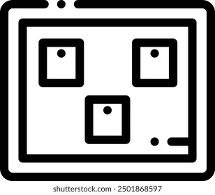 icono de corcho. Diseño De Estilo Lineal Delgado Aislado Sobre Fondo Blanco