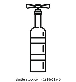 Corkscrew bottle icon. Outline corkscrew bottle vector icon for web design isolated on white background