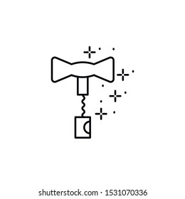 Corkscrew, bung icon. Element of Party icon. Thin line icon