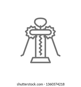 Corkscrew butterfly line icon.