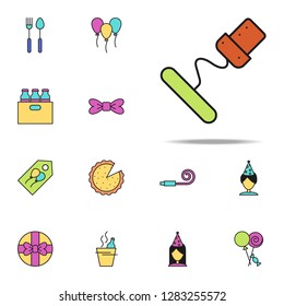 corkscrew colored icon. birthday icons universal set for web and mobile