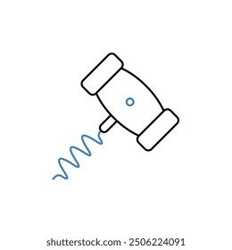 corkscrew concept line icon. Simple element illustration. corkscrew concept outline symbol design.