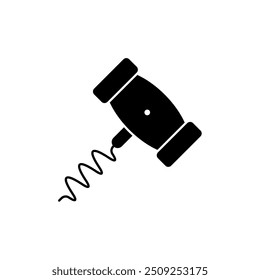 ícone da linha de conceito do saca-rolhas. Ilustração de elemento simples. design de símbolo de esboço de conceito de saca-rolhas.
