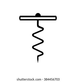 Corkscrew flat icon