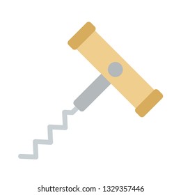 Corkscrew flat icon.You can be used corkscrew icon for several purposes like: websites, UI, UX, print templates, presentation templates, promotional materials, web and mobile phone apps