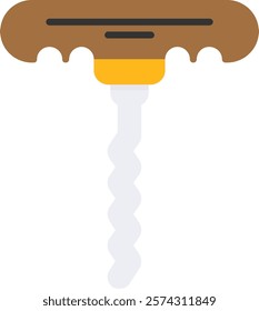 Corkscrew Flat Style Icon Design