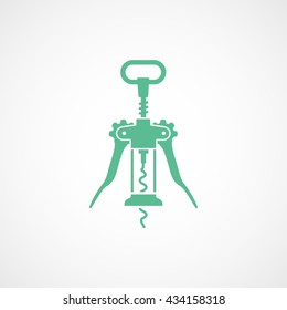 Corkscrew Green Icon On White Background